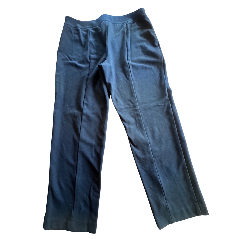 Talbots Signature Pants Wmn Sz 12 Black Straight Leg Stretch Pull On Career Work